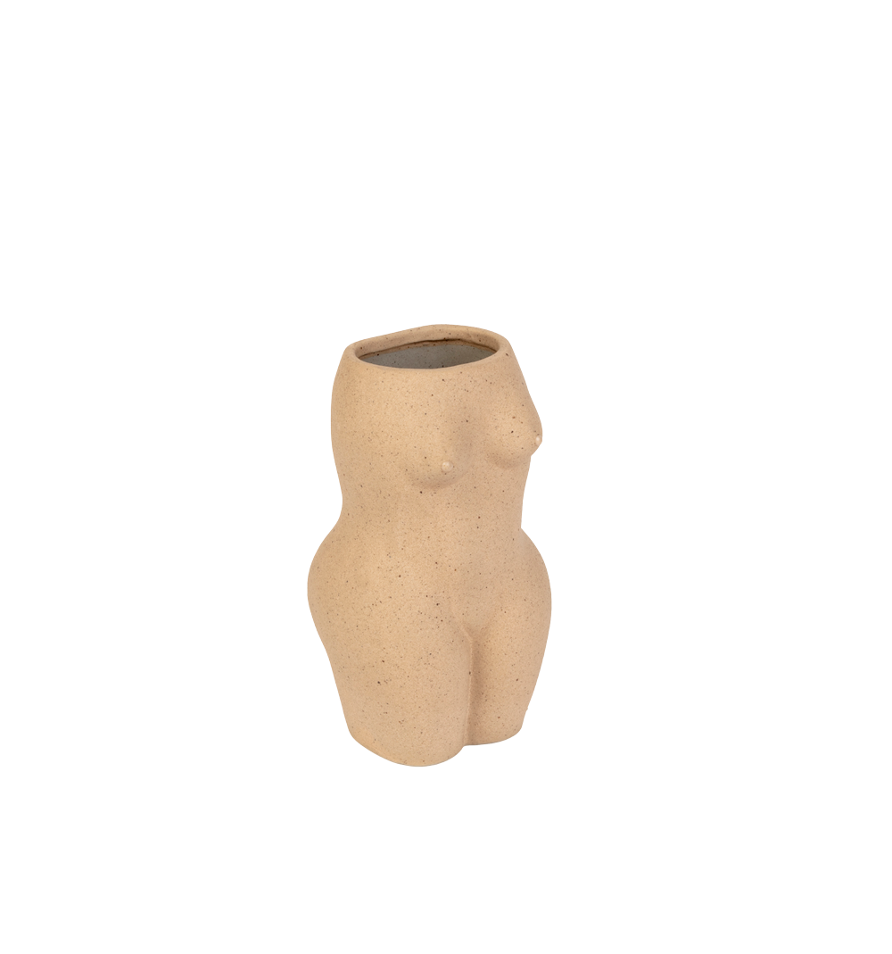 Doiy Body vase, creme - H: 18,5 cm. - Bahne